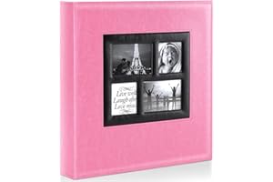 Ywlake Album Fotografico 10x15 1000 Tasche, Grande Cuoio Album Foto Portafoto Verticale Orizzontali Tascabile Tasca Rosa