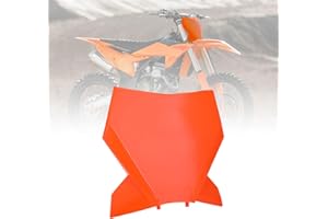 Runfarr Tabella Portanumero Moto,Targa Anteriore Moto in Plastica ABS Ricambio per 125/250/300/350/500 SX SX-F XC XC-F 2023-2024 Arancione