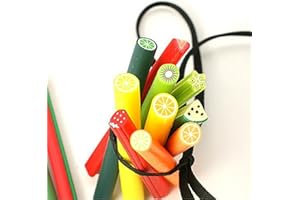 PRÉSENTOIRS POUR BIJOUX Canes pâte polymère Fruits pour Ongles et Bijoux (10 pièces) Multicolore