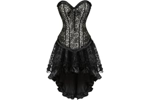 LindoMaker Womens Halloween Dress Vintage Dresses Medieval Retro Gothic Dress Funny Club Festival Costume