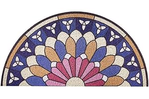 CHRASY Europejski styl półkole dywanik do drzwi wejściowych buty skrobak maty pochłaniacz brudu mata pod drzwi wejściowe materiał PCW maty wewnętrzne i zewnętrzne do drzwi wejściowych, łatwe do czyszczenia -