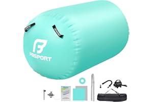 FBSPORT Air Roller Inflatable Gymnastics Mat 120cm Tumbling Training Mat Gymnastic Equipment with Electric Pump for Yoga Gym Training Cheerleading Home Use