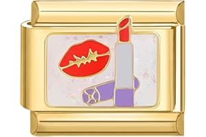 Hoomall Italian Charm Bracelet Gold Charms 10x9mm Edelstahl Italian Charms DIY Modul Charm Abnehmbare Armband Schmuck Selber Machen