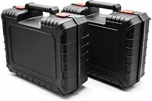 BigDean 2 Stück Maschinenkoffer leer mit Schaumstoff Einlage aus bruchsicherem Kunststoff für sichere Werkzeugaufbewahrung – Werkzeugkoffer leer Made in Europe - Werkzeugkoffer Schutz&Ordnung