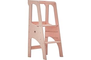 Améliorez l'apprentissage de Votre Enfant avec la Tour d'apprentissage Bianconiglio Kids® Evo : réglable en Hauteur, Bords arrondis, fabriquée à la Main en Italie.