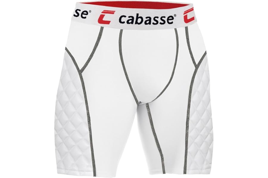 Cabasse Adult Elite Padded Sliding Shorts w/Cup Pocket, Men's Slider Shorts for Baseball & Football