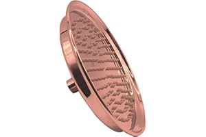 Rainfall Shower Head, 228mm Round Rain Shower Head Rose Gold, 304 Stainless Steel Powerful High-Pressure Replacement Shower Head - GETSHOWERSET