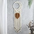 Yeaco Boho Style Handmading Wall Decor With Moon and Leaf Dream Catcher