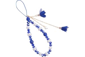 BEEFLYING Lanière Téléphone Perlée Chaîne Téléphone Portable Perle Chaîne Téléphone Portable Gravier Convient Cordons Téléphone Portable, Aux Ornements sac D'école D'autres Décorations(bleu)