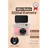 Torima Mini Dijital Kamera 2K Flip Ekranlı Selfie Video Vlog Kamerası CMR49 Pembe