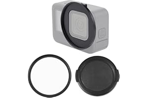 PULUZ Bague d'adaptation de filtre UV 52 mm pour GoPro Hero 12,11, 11 Mini, 10, 9 - Bague convertisseur de filtre avec capuchon