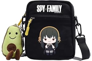 flowereyes Spy X Family Sac à bandoulière avec bandoulière réglable Anya Forger Daypack Sac fourre-tout Cartable Causal Forger Family Kawaii Yor Loid Bag Petit sac carré 18 cm * 14 cm * 5 cm