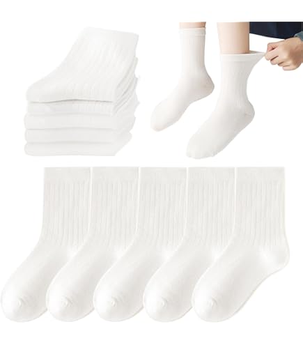 3 Paia Di Calzini Con Bordo In Pizzo Bianco, Calzini Alla Caviglia In - Foto 5