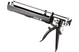 VERLINGER Pistola Estrusore Per Cartuccia Di Resina Expansive 2K 235, 345, 360 o 385 ml - Pistola Applicatrice Pressa Per Cartucce Per Adesivi Epossidici Rapporto Di Spinta 25:1 Nero Pro