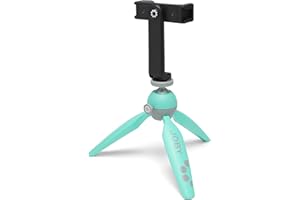 JOBY HandyPod 2 zestaw, statyw stołowy z uchwytem na telefon GripTight 360 i mocowaniem przegubowym, statyw do telefonu do smartfonów, kamery akcji i aparatów bezlusterkowych lub urządzeń do 1,0 kg,