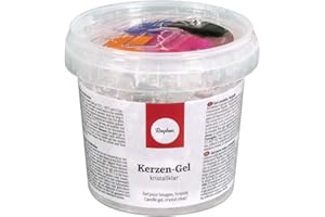 Rayher gel à bougie incolore gel pour fabrication de bougie matériel pour fabriquer des bougies idéal pour les arts créatifs boîte de 300 g, environ 365 ml couleur : transparent