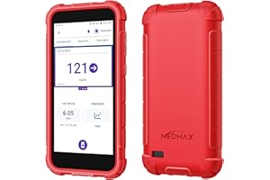 MEDMAX Silicone Case for Omnipod 5, Lightweight Shockproof Anti Slip Protective Cover Soft Gel Skin with Raised Bezel for Omnipod 5 Gerät, (Rot)