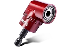 ColumPRO 1/4 Inch 105 Degree Right Angle Driver Adapter Hex Shank Power Screwdriver, Quick Change Drive and Magnetic Bit Socket Attachment Adapter