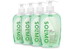 Amazon-Marke: Solimo Flüssig-Handseife - Anti-Geruch, 500ml (4-er Pack)