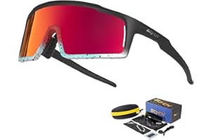 SCVCN Polarisées Lunettes de Soleil Vélo Lentilles 3 Verres Interchangeables Hommes Femmes Course à Pied Conduite Pêche Golf Moto Protection UV400