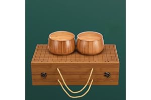 GENERISCH Premium Bamboo Go Set mit 361 Bakelit-Steinen und Schalen, wendbares wasserdichtes Design für Anfänger und zwei Spieler Gameplay (b,e)