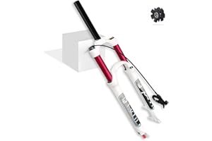 LvTu MTB Horquilla Delantera De Aire para Bicicleta 26 27.5 29 Pulgadas, Ultraligero Aleación De Magnesio Bicicleta De Montaña Horquilla De Suspensión Tubo Recto/Cónico para 1.5-2.45" Neumáticos