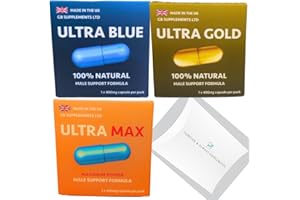 FOREVER & ALWAYS SUPPLEMENTS 3 X 400mg high Strength Tablets Ultra Blue, Ultra Max & Ultra Gold Bundle - 100% Natural - Stamina, Libido, Endurance, Sex Drive & Enhancement Support for Men, Maca, Ginseng & More