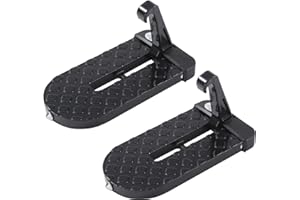 TOPWAY Pedal plegable para puerta de coche, 2 unidades, capacidad de carga máxima de 220.5 lbs, gancho de pestillo plegable multifuncional para puerta de coche