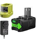 2 Pack Batterie 18V 3000mAh Powayup Pour Ryobi - Remplacement RB18L50 BPL1815 P102 Compatible Outils Sans Fil
