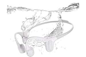 mojawa Run Plus Bone Sound Headphones Open Ear Bluetooth 5.2 32GB MP3 IP68 Waterproof ENC Microphone for Swimming, Running, Cycling, Hiking, Surfing, Fitness and Daily Life - Grey