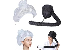Fonyiunce Paquete de 2 Gorros para Secador de Pelo,Capucha Ajustable Para Secador de Pelo de Mano,Gorro Ajustable Para Secado,Peinado,Rizado y Acondicionamiento Profundo