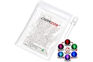 Chanzon 100 Piezas piezas 5mm RGB Multicolor Parpadeo rápido (cambio de color múltiple) Dinámica Diodos LED (CC circular intermitente) Componentes electrónicos Diodos emisores de luz parpadeante