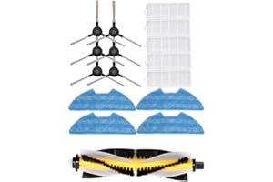 HomeDecTime Aspirateur pièces 5x Filtre 3x Brosses 1xLatérale Brosses Principale 4x Vadrouille Outil de Nettoyage pour Proscenic 811GB 911S