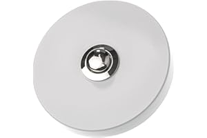 HUBER Pulsador de timbre de superficie de metal - timbre de superficie I pulsador de latón cromado - timbre puerta frontal