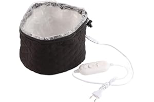 PLPLAAOO Gorro de Vapor para El Cabello con Enchufe de La Ue De 220 V,Gorro para Hornear con Tratamiento de Aceite de CalefaccióN, Gorro de CalefaccióN EléCtrica, Gorro de Tratamiento de Aceite