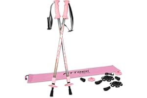 FitTrek Children's Hiking Poles, Trekking Poles, Walking Poles, Telescopic Walking Poles, Children's Walking Poles, Lightweight Walking Stick with Rubber Buffer, Pads and Bag