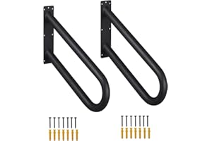 VANROUG 2 Stück Handläufe für Außentreppen Wandmontage Stufenhandläufe Schwerlast U-Form Indoor Outdoor Handgeländer für 1-3 Stufen Treppengeländer