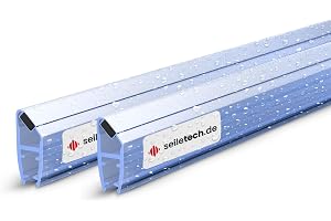 Seiletech.de Magnettätning UM01 | 2 x 2 m | tätning för 4 mm 5 mm 6 mm glasdörr