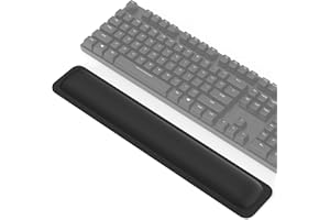 TECKNET Handgelenkauflage für Tastatur, 43cm Handballenauflage mit 70D Memory-Schaum, Ergonomisches Wrist Rest, Rutschfeste Handauflage Tastatur Anti-Sehnenscheidenprobleme, für PC, Laptop, Gaming
