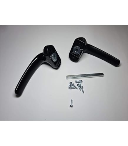 Set Maniglie Porte Nere - Alluminio Laccato, Rosetta Quadra 8mm, Reversibile, Per Interni/esterni - Foto 5