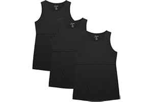 Sosolism 3 Pack Infermieristica Canotte per Allattamento al Seno Senza Maniche Magliette Gilet maternità Vestiti Gravidanza