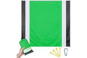 Sciphylia Coperta da Picnic 210x200 CM Coperta da Spiaggia Impermeabile e Leggera Anti Sabbia Portatile Coperta da Tasca con 4 Picchetti Fixed Tappetino da Spiaggia per Campeggio Trekking, Verde