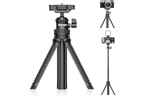 ULANZI SELECT Ulanzi Mini Handy Stativ, Selfie Stick Stativ mit Handy Halterung, Kamera Stativ mit 360° Kugelkopf, Dreibein Stativ für Smartphone Kamera DSLR Vlogging