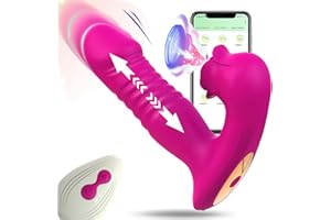 BOWQY Massaggiatore elettrico, Ṥucchia e Lînguá Çlitòrīdè per Donna Vîbràtóri Clídórídè Dónnà, con 10 * 10 livelli di massaggio regolabili 100% impermeabile (rosa rossa7)