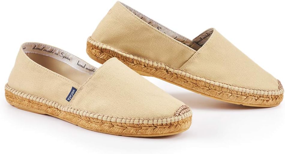 VISCATA BarcelonaViscata Sitges Espadrille Canvas Spain Handmade Men's Shoes with Breathable Organic Cotton Canvas 100% Natural Jute Midsole and Durable Rubber Sole for All Casual Occasions