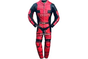 Eviron Combinaison de moto en cuir 2 pièces inspirée de Deadpool