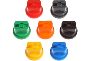 XTHROTSENK 7 Pcs Sprayer Nozzle Replacement Agricultural Spray Nozzle Tips Flat Fan Nozzles 0.1-0.6mm Pump Spray Nozzles Set, 110 Degree Effect Sprayer Replacement for Agricultural Equipment