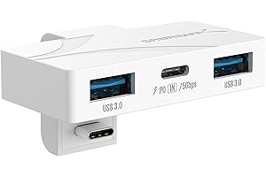 ‎SABRENT SABRENT USB Typ-C 3-Port Gaming Hub für ASUS ROG Ally - Leicht, tragbar, Plug and Play, PD3.0 Ladefunktion, USB-A & USB-C Anschlüsse, kompatibel mit Windows, macOS, Linux (HB-ROAY)