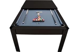 PLAY4FUN Billard Américain 6Ft 7Ft avec Accessoires et Plateau dinatoire