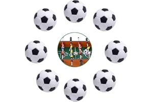 Taozoey Pelotas de Futbolin, 8 Pack y 32mm Bolas para Futbolin, Mesa futbolín balones Blanco y Negro, Mini Bolas de Reemplazo, decoración de fútbol para niños y Adultos